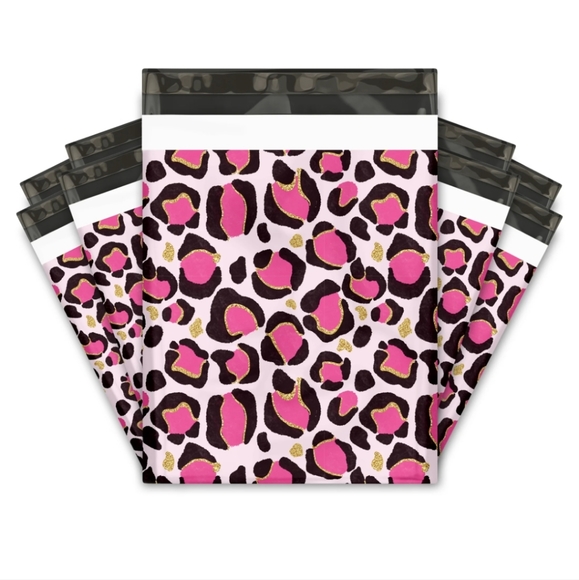 10_ Pink LEOPARD poly mailers - Picture 2 of 2